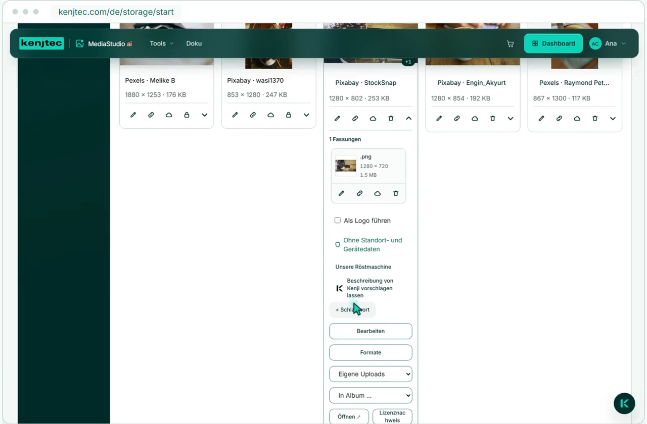 Ein Bild, einmal hochgeladen: in deinen Tools nutzbar, weltweit ausgeliefert.